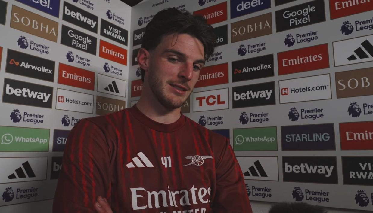 移动体育平台-赖斯：埃泽对我们至关重要；希望赛季结束时能留在榜首位置